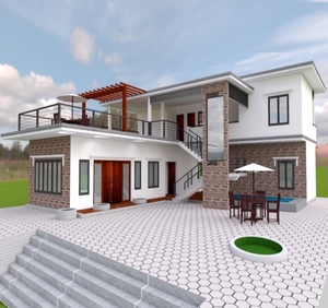 Maison de vie de ferme préfabriquée <span class=keywords><strong>Logement</strong></span> de vacances en famille à deux étages <span class=keywords><strong>avec</strong></span> <span class=keywords><strong>piscine</strong></span> Appartement - Product Image 3