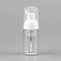 Bouteille de pompe à mousse transparente en plastique PET pour shampoing et gel douche, portable, 30 ml