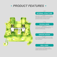 UT série remplacement 2.5mm vis Type Din Rail bornier fil de terre connecteur Contact 1000V pour projet d'électricité