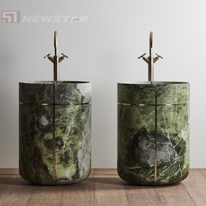 Newstar đá tự nhiên đá cẩm thạch bồn rửa với một lỗ tùy chỉnh thứ tự thường vụ rửa đá cẩm thạch lưu vực bồn rửa - Product Image 5