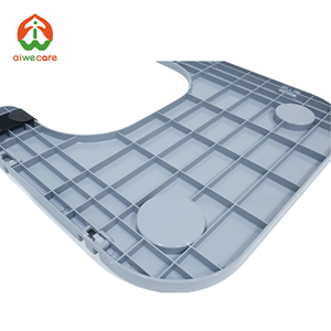 Mesa para silla de ruedas para discapacitados, ayuda para la movilidad, soporte para tazas, ranura para bolígrafos, ABS, ajuste universal, bandeja para personas mayores, gris, 58x53cm - Product Image 5