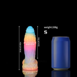 Dildo de Silicona Luminoso Scarletsin D-57 Design <span class=keywords><strong>Dilo</strong></span> Thrust, Líquido Espacial Suave, 100% Impermeable, Sensación Realista, Juguete Sexual para Adultos, Talla S - Product Image 6