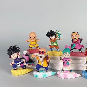 Nouvel ensemble de 6 figurines d'action Dragon Ball style mignon, Super Saiyan <span class=keywords><strong>Goku</strong></span>, Bulma, Maître Roshi avec Nimbus volant, figurine d'anime jouet - Product Image 5