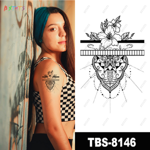 Tatuaje de brazo de larga duración para hombres y mujeres, pegatinas de tatuaje temporal de <span class=keywords><strong>Henna</strong></span> coloridas seguras no tóxicas - Product Image 6