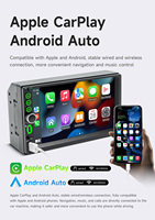 Lecteur multimédia de voiture BQCC 7 pouces 2Din Type-c Colorfor Lights pour CarPlay sans fil universel, Android Auto, Mirrorlink, autoradio stéréo FM BT
