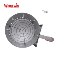 Démarreur de cheminée de charbon de bois de BBQ d'acier inoxydable avec l'outil de briquet de BBQ de grande capacité de poignée en bois
