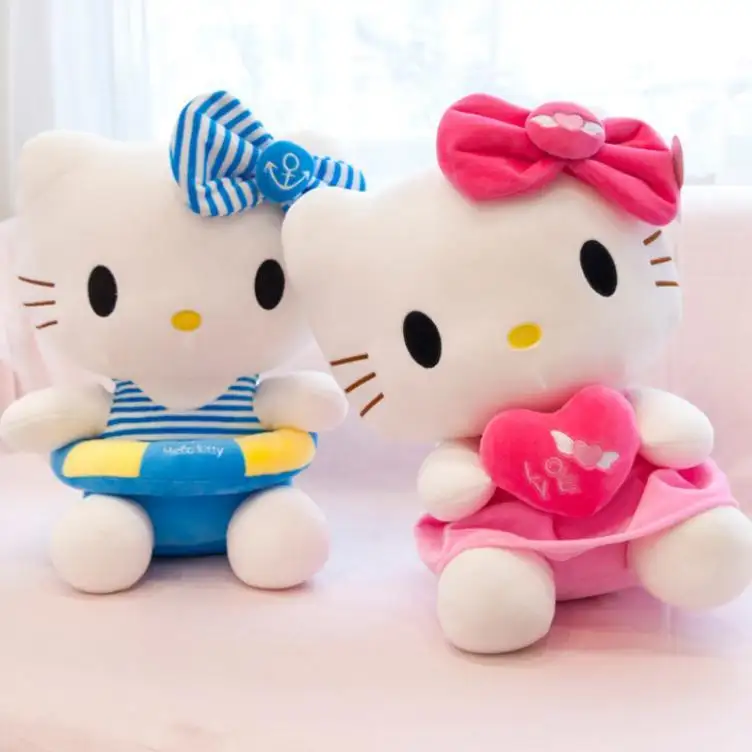 Most Popular Cartoon KT Cat Plush Dolls Best Selling Anime Figure Cartoon Character Plush Toys Kids Girls Gifts