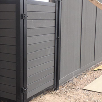 Bandes de clôture extérieure de longueurs variées, design épuré, lignes minimalistes, clôtures de jardin en aluminium noir