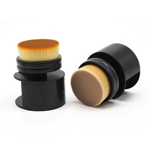 Brocha de Maquillaje Redonda Ecológica con Cerdas Suaves, Brocha Cosmética Portátil con Logotipo Personalizado, Herramienta Facial - Product Image 4