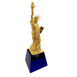 Vendita all'ingrosso bushnell trofeo-Personalizzato Americano scultura statua della libertà metallo trofeo medaglia artigianato in metallo