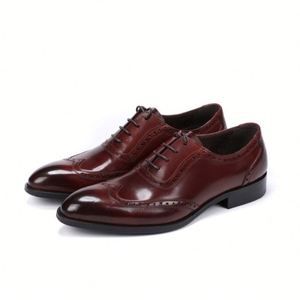 Zapatos de Vestir Formales de Cuero Duradero, Versátiles, de Alta Gama, Cómodos, Transpirables y Ligeros para Bodas - Product Image 1