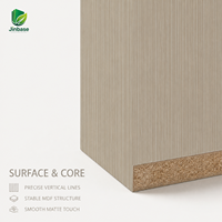 Panneau MDF décoratif linéaire de première qualité, écologique, résistant à l'humidité, imperméable, ignifuge, 18 mm, faible contraste, pour armoires, E0