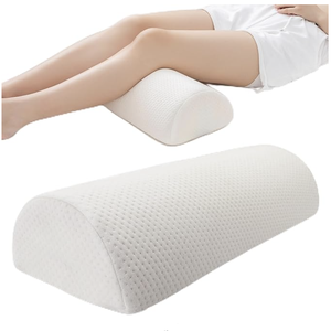 Semi Roll Pillow Half Moon Bolster Rodilla Almohada para Side Back & Stomach Sleepers Posicionador funcional - Product Image 1
