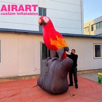 Oiseau de toucan gonflable ignifugé de conception d'usine sur le ballon de roche