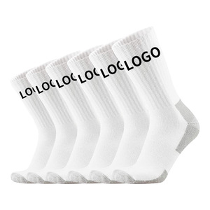 Calcetines Deportivos de Algodón para <span class=keywords><strong>Hombre</strong></span>, Diseño de Rayas Blancas y <span class=keywords><strong>Negras</strong></span>, Antideslizantes, Transpirables, Casuales, para Skateboard, Estilo Urbano, Largos - Product Image 1