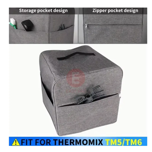 Pièces <span class=keywords><strong>de</strong></span> rechange pour blender Thermomixer TM5/TM6, tissu Oxford gris double couche, stockage latéral électrique, épaissi, usage domestique - Product Image 3