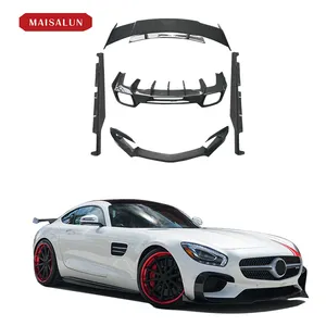Carbon Fiber R Style Body Kit For Benz AMG GT GTS 2015-2019 Front Lip Rear Diffuser Spoiler Side Skirts