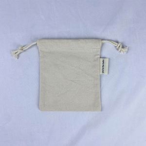 Eco-friendly Organic Cotton <b>Drawstring</b> Bag Natural Color Recyclable <b>Pouch</b> for Bracelets Watch Glasses Rings Dust-Proof Reusable - Product Image 6