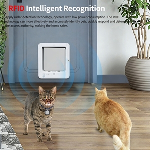 Porte Intelligente RFID pour Animaux de Compagnie, Portillon Automatique à Induction pour Chats et Chiens, Système d'Entrée Verrouillable Réglable, Clapet Électronique Étanche pour Intérieur - Product Image 3