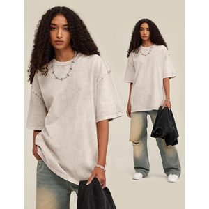 Arssm Paquete de 3 Camisetas Vintage Extra Grandes Unisex para Hombre, 100% Algodón, 240g, Ligeras, Lavadas, de Corte Holgado, Manga Corta, Casuales - Product Image 2