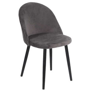 Campione gratuito da pranzo In acciaio <span class=keywords><strong>senape</strong></span> tessuto acciaio inossidabile europa veneziano a pieghe schienale sedia In velluto grigio In velluto grigio - Product Image 2