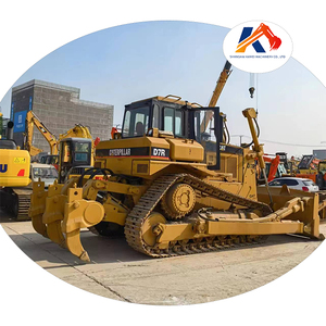 รถดันดินขนาดกลางของญี่ปุ่น Caterpillar D7R d7h รถดันดินแบบตีนตะขาบ CAT เครื่องยนต์ 3306 พร้อมริปเปอร์ มือสองแท้ สำหรับงานก่อสร้างปรับระดับพื้นดิน - Product Image 1