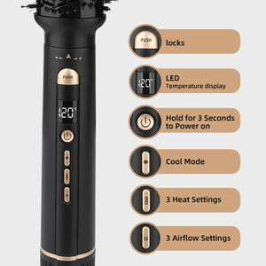 Logo personnalisé 6 en 1 <span class=keywords><strong>Auto</strong></span> Air gauche droite fer à friser ensemble 3 températures 1300W puissant sèche-cheveux ionique négatif ensemble de brosses - Product Image 5