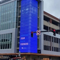 Écran led transparent pour mur de fenêtre, fenêtres en verre, publicité, vente en gros