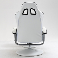 Chaise de jeu moderne pivotante en cuir avec support de moniteur en cuir synthétique de haute qualité pour bureau à domicile ou joueur