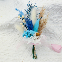 Mini Boho Klein Gedroogd Bloemenboeket voor Brievenbus Cadeau Bruids Corsage en Boutonniere Set Moederdag Decoratie