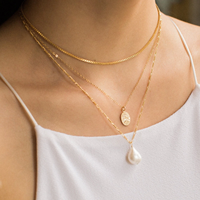 Collar de Ángel de Plata de Ley 925 chapado en oro de 18k para mujer, muestra gratis