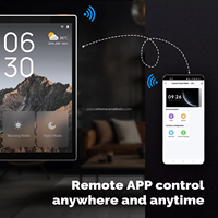 Panneau de Contrôle Intelligent Maison 5 Pouces Standard US Alexa Tuya Wifi Zigbee, Alimenté par USB Électrique, 2 Lumières pour Usage Extérieur Voiture