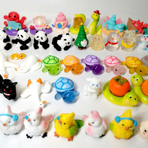 Vogel Panda Schildpad Miniatuur Aquarium Decoratie Kleine Verzamelbare Sneeuwpop Beeldjes Thuis Hars Plastic Ambachten Voor Charme Speelgoed - Product Image 1