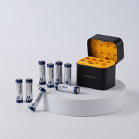 Keeppower Ensemble de chargeurs de piles rechargeables Li-ion AA 1,5 V avec 8 piles P1450I3 (1,5 V AA 4700 mWh) haute capacité et longue durée de vie