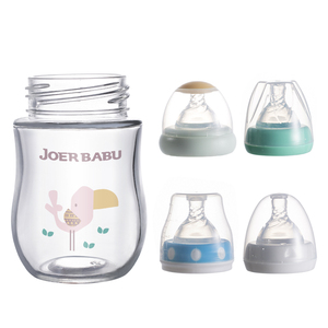 Biberón de cristal ecológico para bebé, grado alimenticio, manos libres, fabricantes de alimentación, 100% - Product Image 4