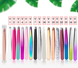 Juego de Pinzas para Pestañas de Acero Inoxidable con Punta Inclinada y Logotipo Personalizado, 4 Piezas, Marca Maple Leaf Printing - Product Image 6