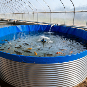 Keyubo 46000L Équipement d'aquaculture de pisciculture fiable et très vendu, bassin d'aquaculture avec tôle d'acier galvanisée et toile en PVC - Product Image 1