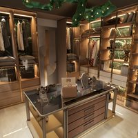 Projet de design d'intérieur complet pour maison de luxe, design d'intérieur de chambre principale, rendu 3D avec solutions de mobilier personnalisées complètes