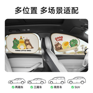 Chongteng Cartoon Static Adhesive Car Side <b>Window</b> Sunshade PVC Sun Protection Heat Insulation For Kids - Product Image 4