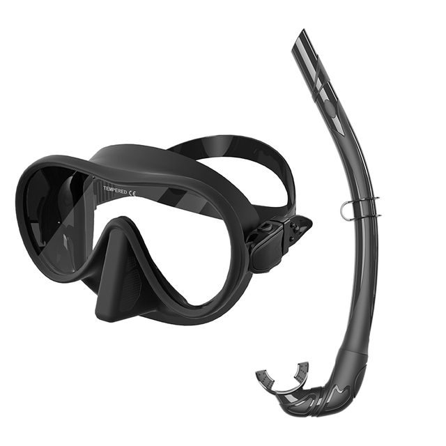 Snorkeling Scuba Diving Mask Set with High Quality Silicone Snorkel Tube and Goggles for Adult Women