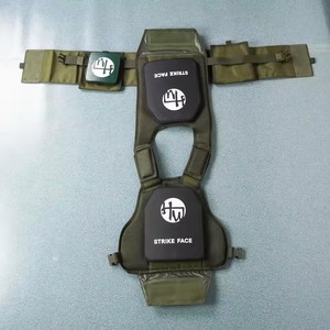 Multi-functional tactical vest, nylon, olive green, with shoulder straps and side pockets, suitable for outdoor use - Product Image 5