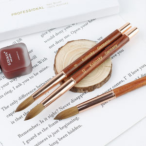 แปรงขัดเล็บอะคริลิค Kolinsky 100% บริสุทธิ์ทำจากไม้ดีไซน์แบบหนาและนุ่มตามสั่งของเยอรมนี - Product Image 6