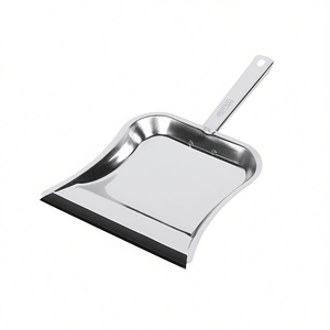Recogedor de polvo de acero inoxidable TURK con mango y borde para limpieza - Product Image 2