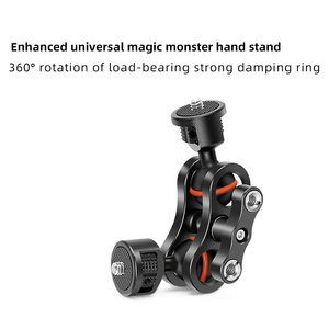 Brazo Mágico CNC Reforzado para Cámara con Tornillo de 1/4"-20, Pernos de Localización ARRI y Carga de 6KG, Soporte de Aluminio con Doble Rótula - Product Image 3