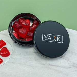 กล่องดีบุกทรงกลมแบบกันเด็กเปิดได้ พิมพ์ลายตามสั่ง สำหรับบรรจุภัณฑ์ขนมเยลลี่ ทำจากวัสดุรีไซเคิล - Product Image 1