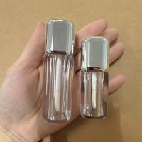 Nouveau Tube de Brillant à Lèvres Vide Transparent Personnalisé 5ml 7ml Carré avec Applicateur