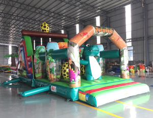 Pista <span class=keywords><strong>de</strong></span> obstáculos inflable para niños, parque temático Jurásico <span class=keywords><strong>de</strong></span> dinosaurios <span class=keywords><strong>de</strong></span> 42 pies <span class=keywords><strong>de</strong></span> longitud, para exteriores - Product Image 3