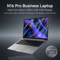 Laptop 16 Pollici Intel Core Ultra 5 125H 16GB RAM 512GB SSD Windows 11 Computer Portatile Aziendale Vendita all'Ingrosso OEM ODM Personalizzazione di Fabbrica