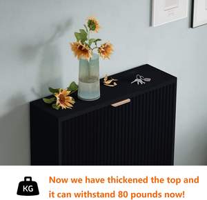 Meuble à chaussures moderne autoportant avec 2 tiroirs basculants, étroit, pour entrée - Product Image 2