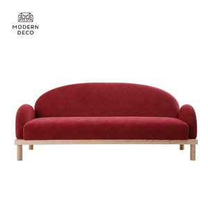 Giữa Thế Kỷ Hiện Đại Sofa Với Chân Gỗ Nhung Đồ Nội Thất Cổ Điển Retro Cổ Điển Hoàng Gia - Product Image 3